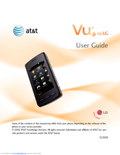 LG CU920 User Manual