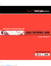 LG VX 9400 Quick Reference Manual