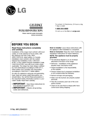 LG LRG30355 Installation Instructions Manual