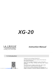 La Crosse Technology XG--20 Instruction Manual