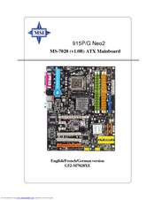 MSI 915P Neo2 User Manual