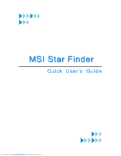MSI Star Fiinder SF100 Quick User Manual