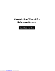 Microtek ArtixScan 6000XY Reference Manual