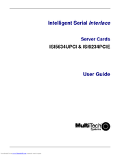 Multitech MultiModem ISI5634UPCI-8 User Manual