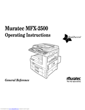 Muratec MFX-2500 Operating Instructions Manual