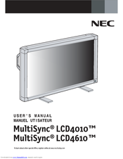 NEC MultiSync LCD4010 User Manual