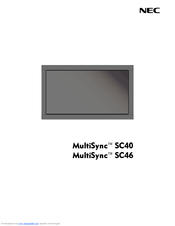 NEC MultiSync SC40 User Manual
