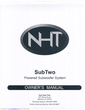NHT SubTwo User Manual