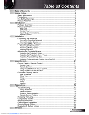 Optoma TX765W User Manual