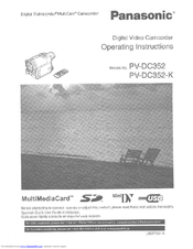 Panasonic Palmcorder PV-DC352 User Manual