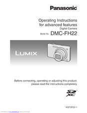 Panasonic Lumix DMC-FH22 Operating Instructions Manual
