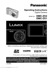 Panasonic DMC-ZS3 - Lumix 10MP Digital Camera Manuals | ManualsLib