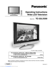 Panasonic Viera TC-32LX300 Operating Instructions Manual