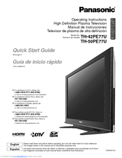 Panasonic Viera TH-42PE77 Quick Start Manual