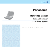 Panasonic Toughbook CF-19KDRCX6B Reference Manual