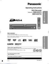 Panasonic Diga DMR-EZ47V Manuals | ManualsLib