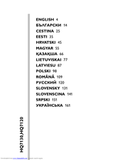 Philips HQ7130 User Manual