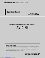 Pioneer Super Tuner IIID AVIC-N4 Operation Manual