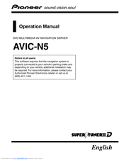 Pioneer Super Tuner IIID AVIC-N5 Operation Manual
