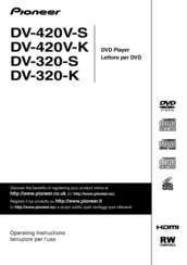 Pioneer DV-420V-S Operating Instructions Manual