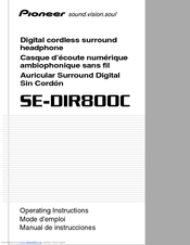 Pioneer SE-DIR800C Operating Instructions Manual