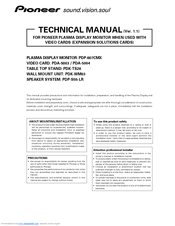 Pioneer PDP 607CMX Technical Manual