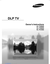 Samsung HL-T5089S Owner's Instructions Manual