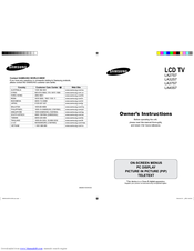 Samsung LA32S7 Owner's Instructions Manual