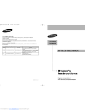 Samsung LNS4695DX Owner's Instructions Manual