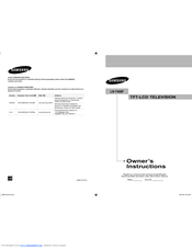 Samsung LNT466F Owner's Instructions Manual