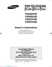 Samsung PS-50Q91HD Owner's Instructions Manual