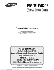 Samsung PS-42D7HD Owner's Instructions Manual