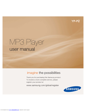 Samsung yePP YP-P2 16GB User Manual