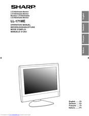 Sharp LL-171ME Operation Manual