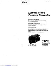 Sony Handycam Vision DCR-SC100 Operating Instructions Manual