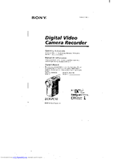 Sony Handycam DCR-PC10 Operating Instructions Manual