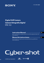 Sony Cyber-shot DSC-G3 Instruction Manual