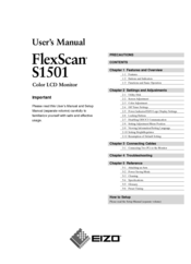 EIZO FlexScan S1501 User Manual