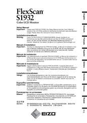 EIZO FlexScan S1932 Setup Manual