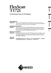 EIZO FLEXSCAN T1721 Setup Manual