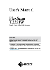 EIZO FLEXSCAN T2351W Manual