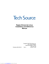 Tech Source RAPTOR 1100T - DRIVERS FOR LINUX INSTALLATION-REFERENCE Installation And Reference Manual