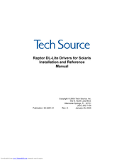 Tech Source Raptor DL-Lite Installation And Reference Manual