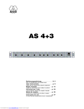 AKG AS 4+3 User Instructions