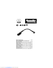 AKG MicroMic III Series User Instructions