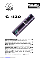 AKG C 430 User Instructions