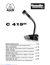 AKG C 419 III User Instructions