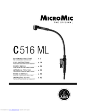 AKG MicroMic C516 ML User Instructions