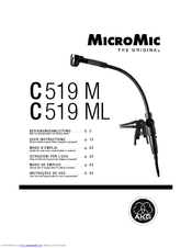 AKG MicroMic C 519 M User Instructions