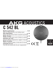 AKG C 542 BL User Instructions